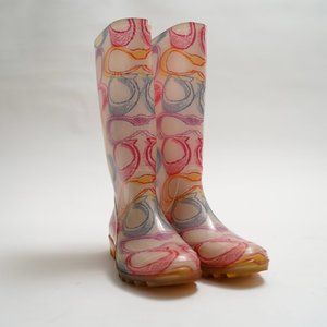 Coach Pixy Dream Multicolor Signature C Rubber Rain Boots